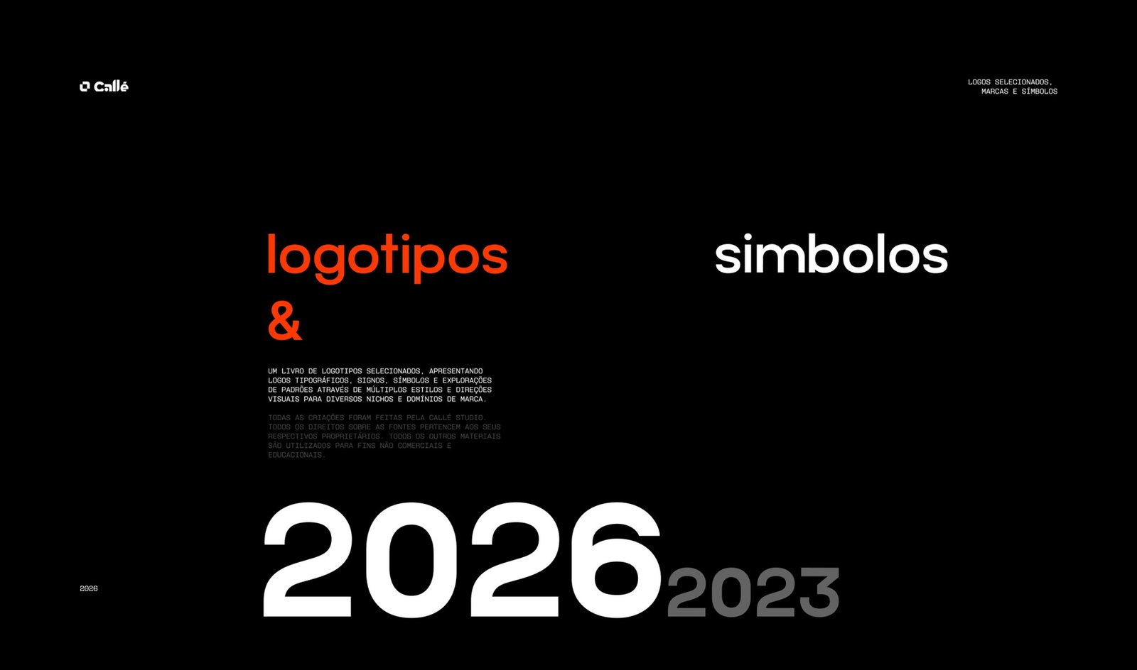 Projeto de identidade visual da Callé Studio, imagem 1