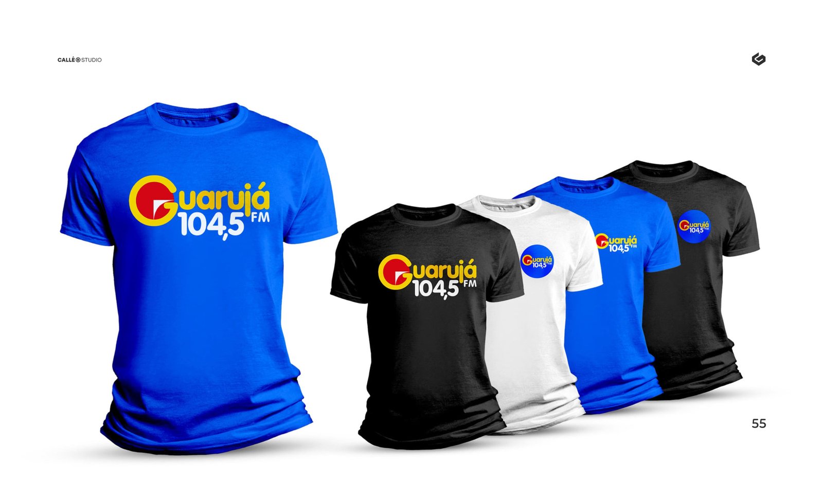 Camisetas com a marca Guarujá FM