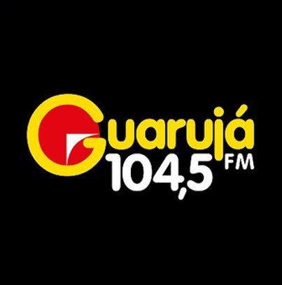 Logotipo Guarujá 104,5 FM, versão sobre fundo preto