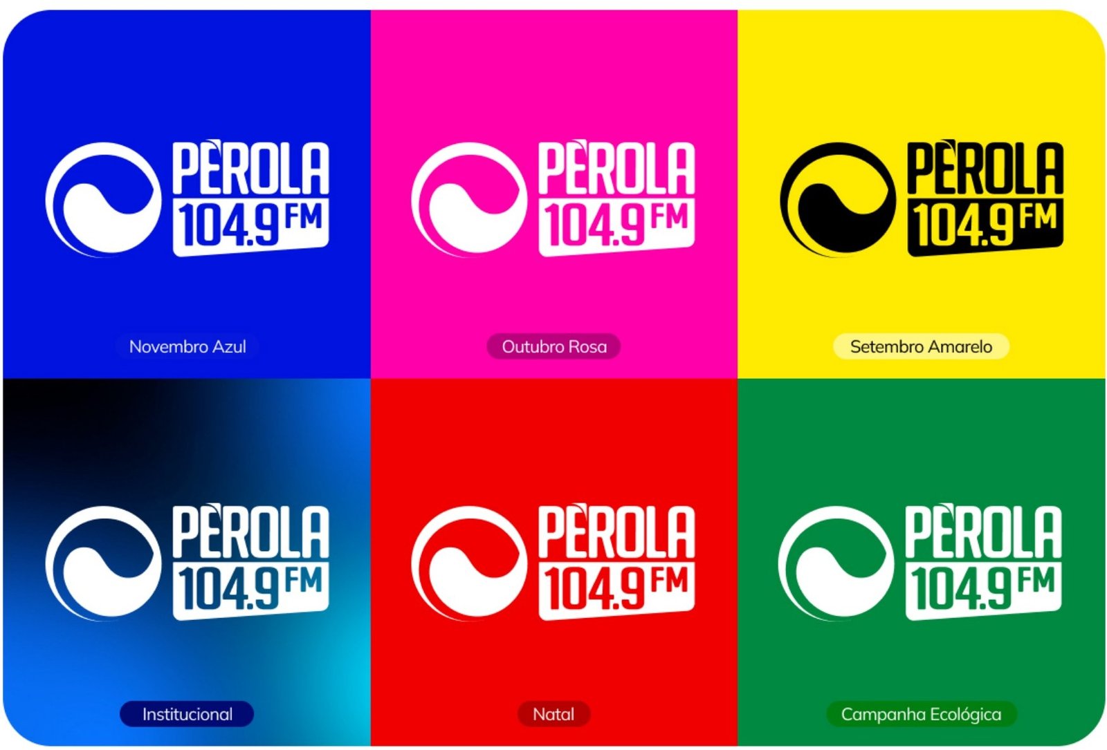Paleta de cores da Pérola FM